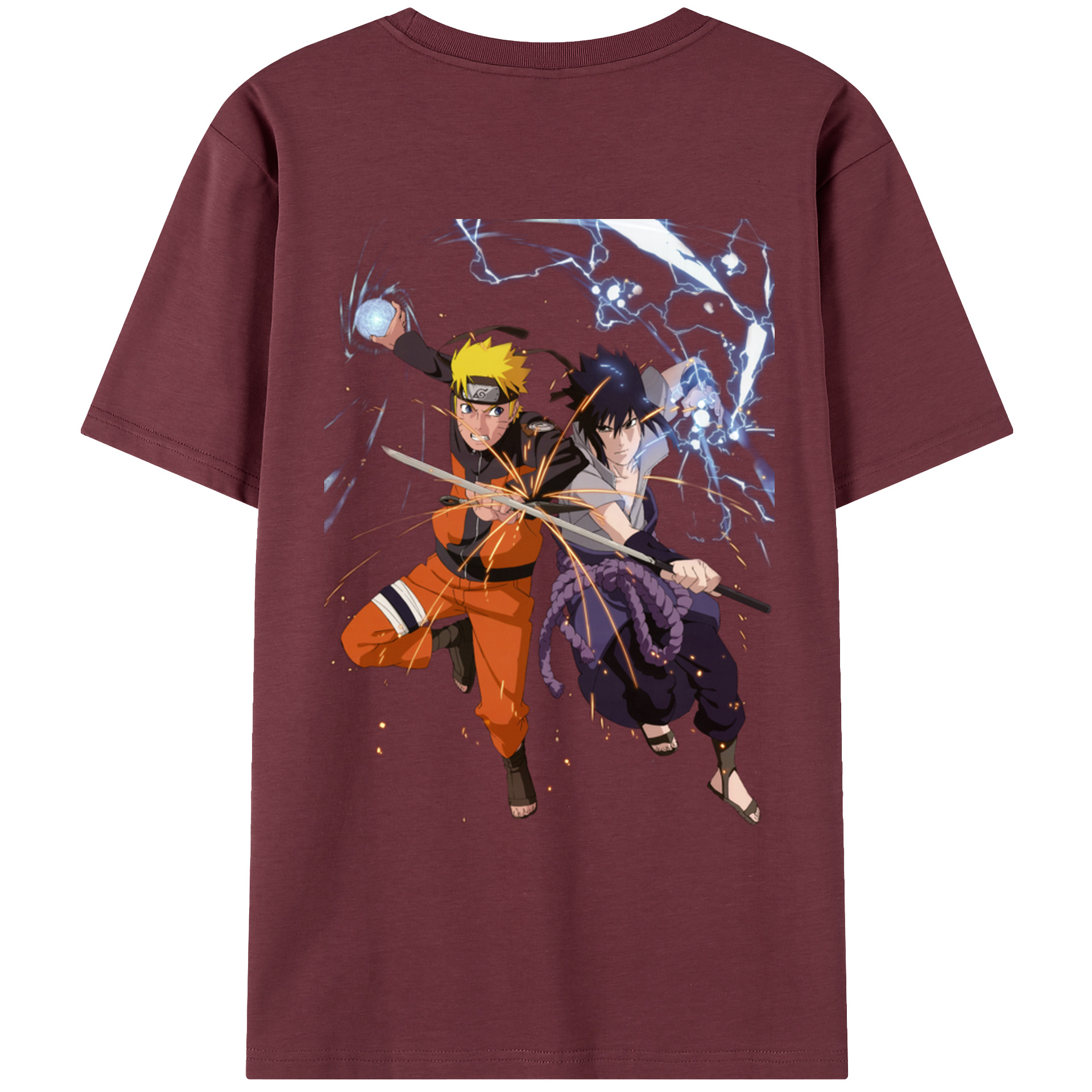 （画像用） NARUTO -ナルト- うずまき ナルト Uzumaki Naruto 綿100％半袖Tシャツ（背面プリント）